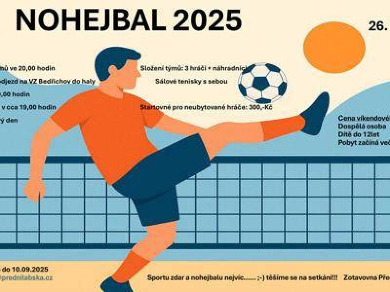 Nohejbal - O putovní pohár Přední Labské